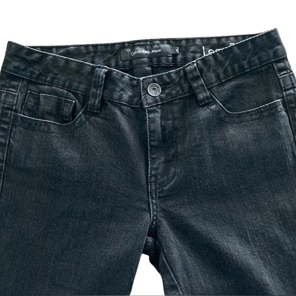 Calvin Klein Lean Boot Black Jeans Women’s Size 6 x 32 - Picture 6 of 16